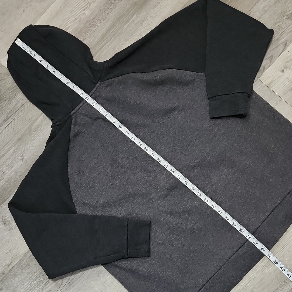 Nike Sportswear Optic Fleece Full-Zip Hoodie Black Gray Rubber Box Logo 2XL - Picture 9 of 10